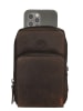 HIDE & STITCHES Leder-Handytasche in Braun - (B)11 x (H)20 x (T)13 cm