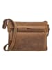 HIDE & STITCHES Leder-Umhängetasche in Hellbraun - (B)23 x (H)17 x (T)5 cm