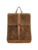 HIDE & STITCHES Skórzany plecak w kolorze jasnobrązowym - 25,5 x 32,5 x 12 cm