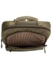 HIDE & STITCHES Leder-Rucksack in Khaki - (B)30 x (H)40 x (T)10 cm