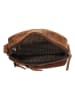 HIDE & STITCHES Leder-Umhängetasche in Cognac - (B)18 x (H)21 x (T)6 cm