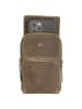HIDE & STITCHES Skórzana torebka w kolorze khaki na telefon - 10 x 17 x 1,5 cm