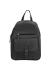 HIDE & STITCHES Leder-Rucksack in Schwarz - (B)20,5 x (H)28,5 x (T)11 cm
