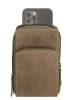 HIDE & STITCHES Leder-Handytasche in Hellbraun - (B)11 x (H)20 x (T)13 cm