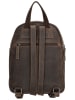 HIDE & STITCHES Leder-Rucksack in Braun - (B)20,5 x (H)28,5 x (T)11 cm