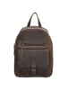 HIDE & STITCHES Leder-Rucksack in Braun - (B)20,5 x (H)28,5 x (T)11 cm