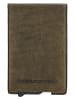 HIDE & STITCHES Leder-Kartenetui "Idaho" in Khaki - (B)7 x (H)10 x (T)1 cm