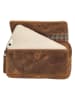 HIDE & STITCHES Leder-Gürteltasche in Hellbraun - (B)17 x (H)11,5 x (T)2 cm