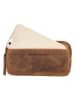 HIDE & STITCHES Leder-Gürteltasche in Hellbraun - (B)17,5 x (H)9 x (T)2 cm