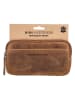 HIDE & STITCHES Skórzana saszetka w kolorze jasnobrązowym - 17,5 x 9 x 2 cm