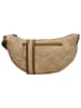 HIDE & STITCHES Leder-Brustbeutel in Beige - (B)32 x (H)17 x (T)10 cm