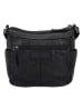HIDE & STITCHES Leder-Umhängetasche in Schwarz - (B)34 x (H)25 x (T)10 cm