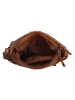 HIDE & STITCHES Leder-Umhängetasche in Hellbraun - (B)20 x (H)22 x (T)3 cm