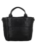 HIDE & STITCHES Leder-Schultertasche in Schwarz - (B)39 x (H)27 x (T)12 cm