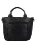HIDE & STITCHES Leder-Schultertasche in Schwarz - (B)39 x (H)27 x (T)12 cm