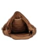 HIDE & STITCHES Leder-Schultertasche in Hellbraun - (B)39 x (H)27 x (T)12 cm