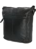 HIDE & STITCHES Leder-Umhängetasche in Schwarz - (B)29 x (H)24 x (T)10 cm