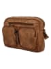 HIDE & STITCHES Leder-Umhängetasche in Hellbraun - (B)27 x (H)20 x (T)6 cm