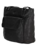 HIDE & STITCHES Leder-Rucksack in Schwarz - (B)26,5 x (H)23 x (T)10 cm