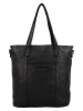 HIDE & STITCHES Leder-Schultertasche in Schwarz - (B)37 x (H)39 x (T)9 cm
