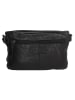 HIDE & STITCHES Leren schoudertas zwart - (B)23 x (H)16 x (D)4 cm