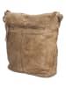 HIDE & STITCHES Leren schoudertas beige - (B)29 x (H)24 x (D)10 cm