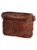 HIDE & STITCHES Leder-Umhängetasche in Hellbraun - (B)23 x (H)16 x (T)4 cm