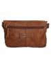 HIDE & STITCHES Leder-Umhängetasche in Hellbraun - (B)23 x (H)16 x (T)4 cm