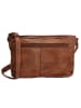 HIDE & STITCHES Leder-Umhängetasche in Hellbraun - (B)23 x (H)16 x (T)4 cm
