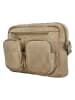 HIDE & STITCHES Leder-Umhängetasche in Beige - (B)27 x (H)20 x (T)6 cm
