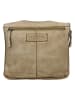 HIDE & STITCHES Leder-Umhängetasche in Beige - (B)22 x (H)20 x (T)7 cm