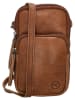 HIDE & STITCHES Leder-Handytasche in Hellbraun - (B)10 x (H)17 x (T)4 cm