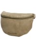 HIDE & STITCHES Leder-Gürteltasche in Beige - (B)22,5 x (H)14 x (T)5,5 cm