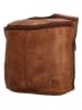 HIDE & STITCHES Leder-Umhängetasche in Cognac - (B)22 x (H)20 x (T)7 cm