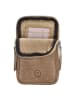 HIDE & STITCHES Leder-Handytasche in Taupe - (B)10 x (H)18 x (T)2,5 cm