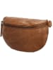 HIDE & STITCHES Leder-Gürteltasche in Cognac - (B)22,5 x (H)14 x (T)5,5 cm