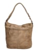 HIDE & STITCHES Leder-Schultertasche in Beige - (B)34 x (H)30 x (T)9 cm