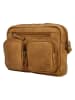 HIDE & STITCHES Leder-Umhängetasche in Hellbraun - (B)23 x (H)17 x (T)5,5 cm