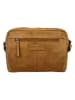HIDE & STITCHES Leder-Umhängetasche in Hellbraun - (B)23 x (H)17 x (T)5,5 cm