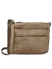 HIDE & STITCHES Leren schoudertas taupe - (B)26 x (H)20 x (D)5 cm