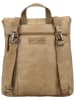 HIDE & STITCHES Leder-Rucksack in Beige - (B)29 cm x (H)34 cm x (T)8 cm