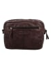 HIDE & STITCHES Leder-Umhängetasche in Braun - (B)27 x (H)20 x (T)6 cm