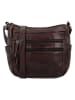 HIDE & STITCHES Leder-Umhängetasche in Braun - (B)34 x (H)25 cm