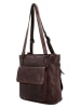HIDE & STITCHES Leder-Rucksack in Braun - (B)26,5 x (H)23 x (T)10 cm