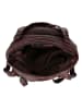 HIDE & STITCHES Leder-Rucksack in Braun - (B)26,5 x (H)23 x (T)10 cm