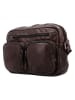 HIDE & STITCHES Leder-Umhängetasche in Braun - (B)23 x (H)17 x (T)5 cm