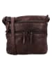 HIDE & STITCHES Leder-Umhängetasche in Braun - (B)20 x (H)22 x (T)3 cm