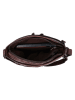 HIDE & STITCHES Leder-Umhängetasche in Braun - (B)20 x (H)22 x (T)3 cm