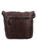 HIDE & STITCHES Leren schoudertas bruin - (B)29 x (H)24 x (D)10 cm