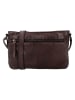 HIDE & STITCHES Leder-Umhängetasche in Braun - (B)23 x (H)16 x (T)4 cm